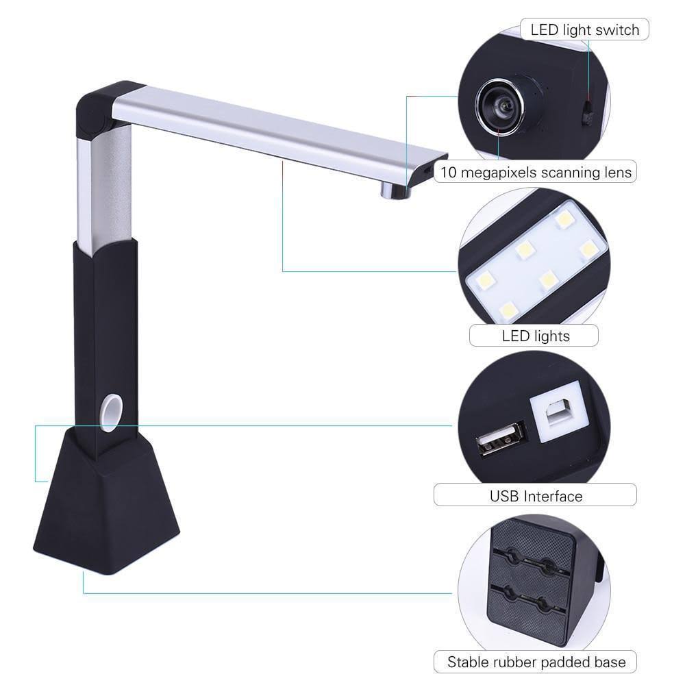Portable Adjustable A3 Document Camera Scanner with OCR LED Light X33341