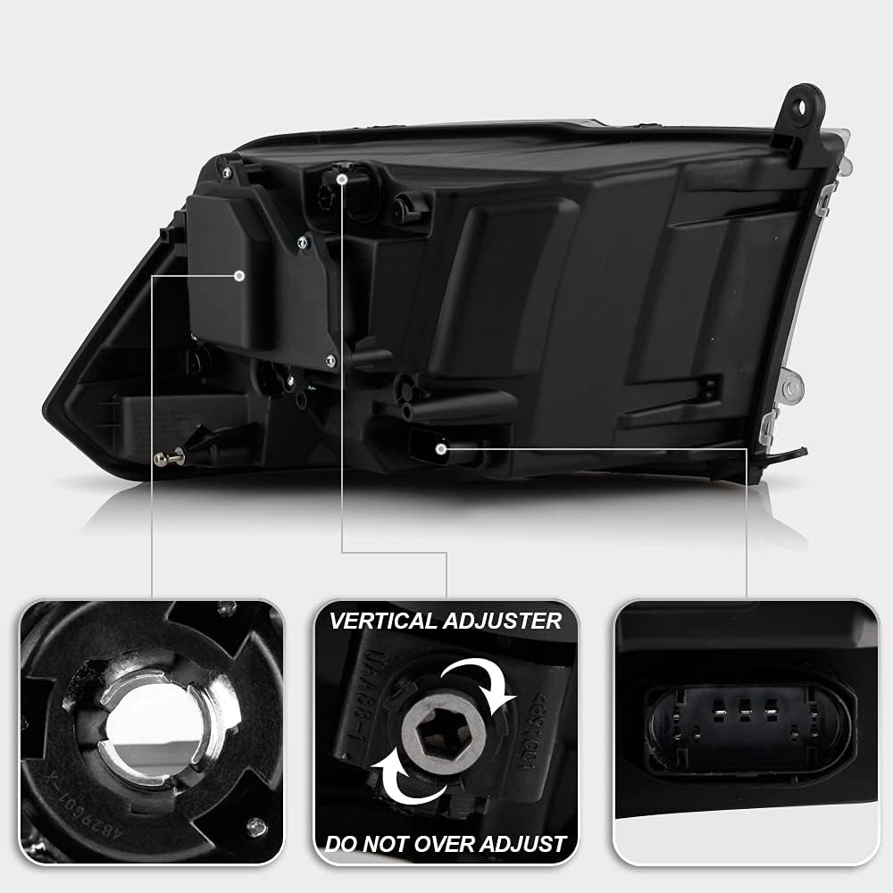 2013-2018 Ram 1500 2500 3500 Chrome LED Projector Headlights Pair A499791