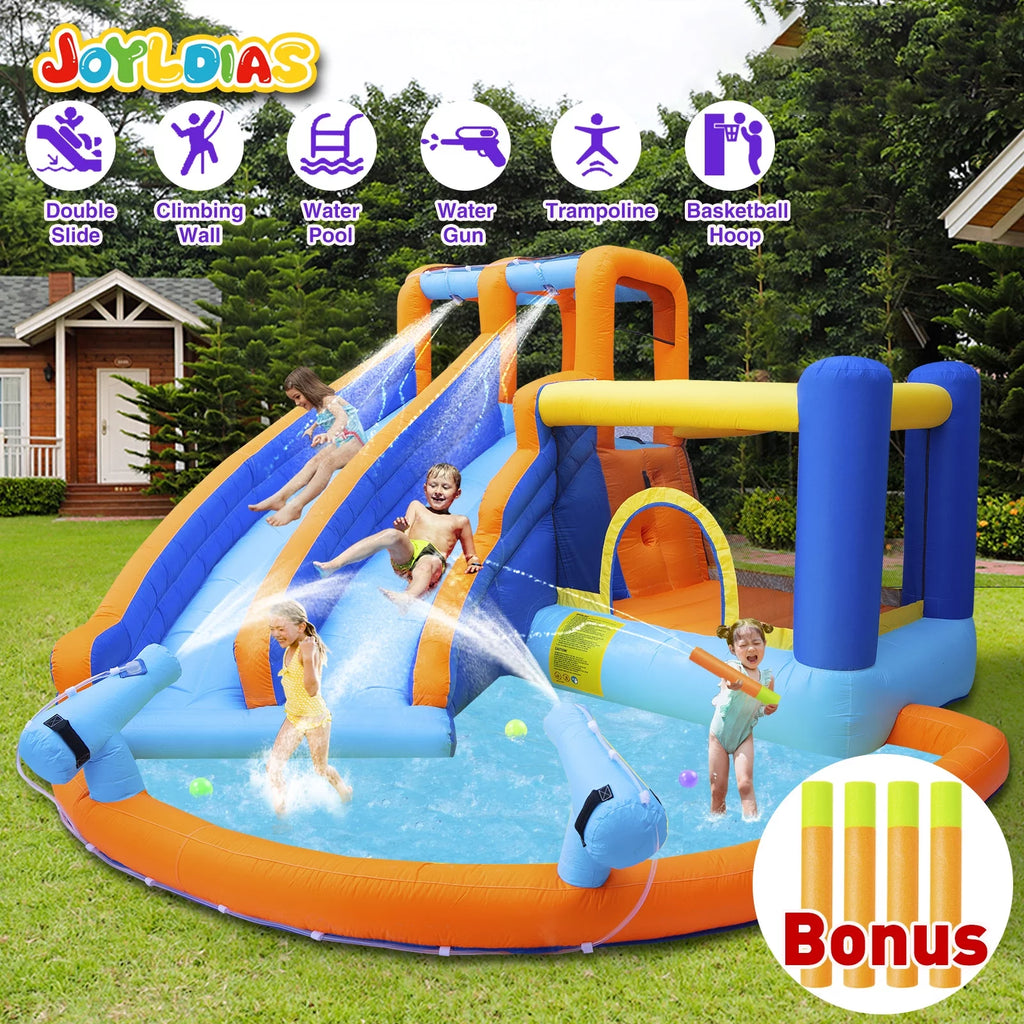 Kids Inflatable Water Slide Bouncer with Pool and Air Blower X2417