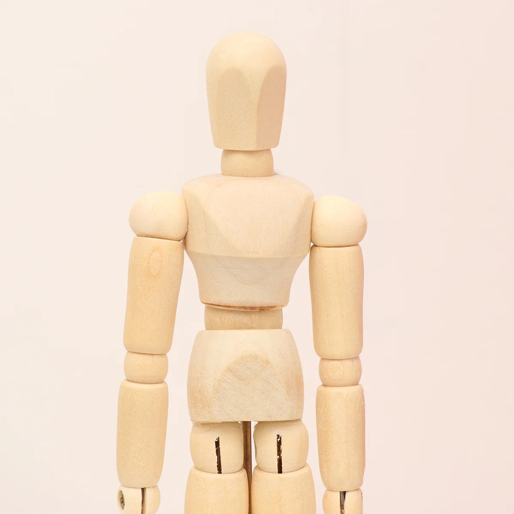 Wooden 3D Movable Joint Puppet Doll (5.5 Inches) N82978
