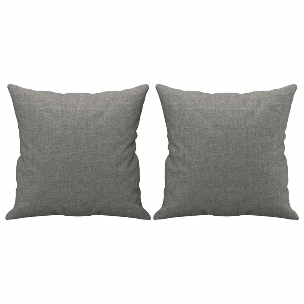 Dark Gray 2-Seater Fabric Sofa with Pillows and Cushions P3192