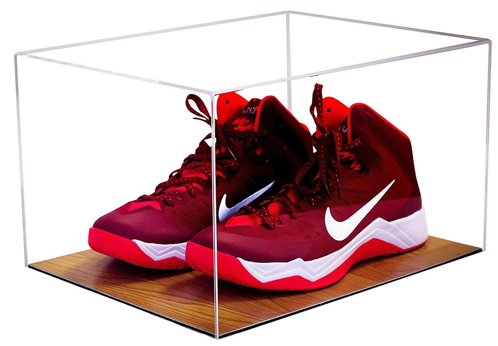 Clear Display Case with Simulated Wood Floor F4175