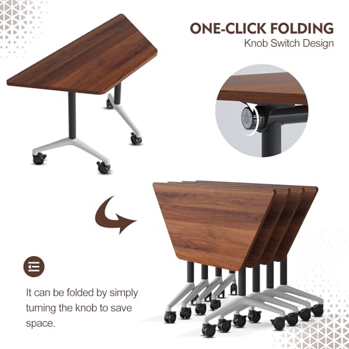 6 Pack Folding Conference Table On Wheels N2747