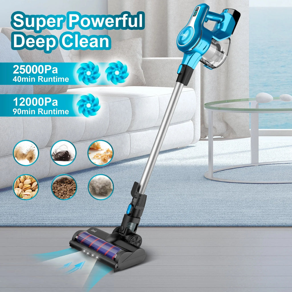 Cordless Vacuum Cleaner with 2 Batteries, 10-in-1 Lightweight Stick Vacuum H8586