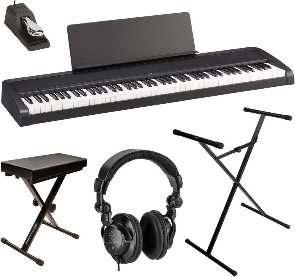 88-Key Digital Piano Bundle with Bench, Stand and Headphones W517550