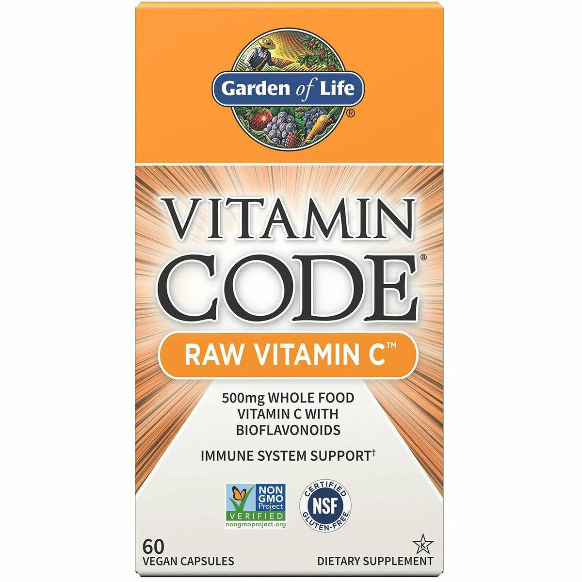 Raw Vitamin C 60 vcaps G80654