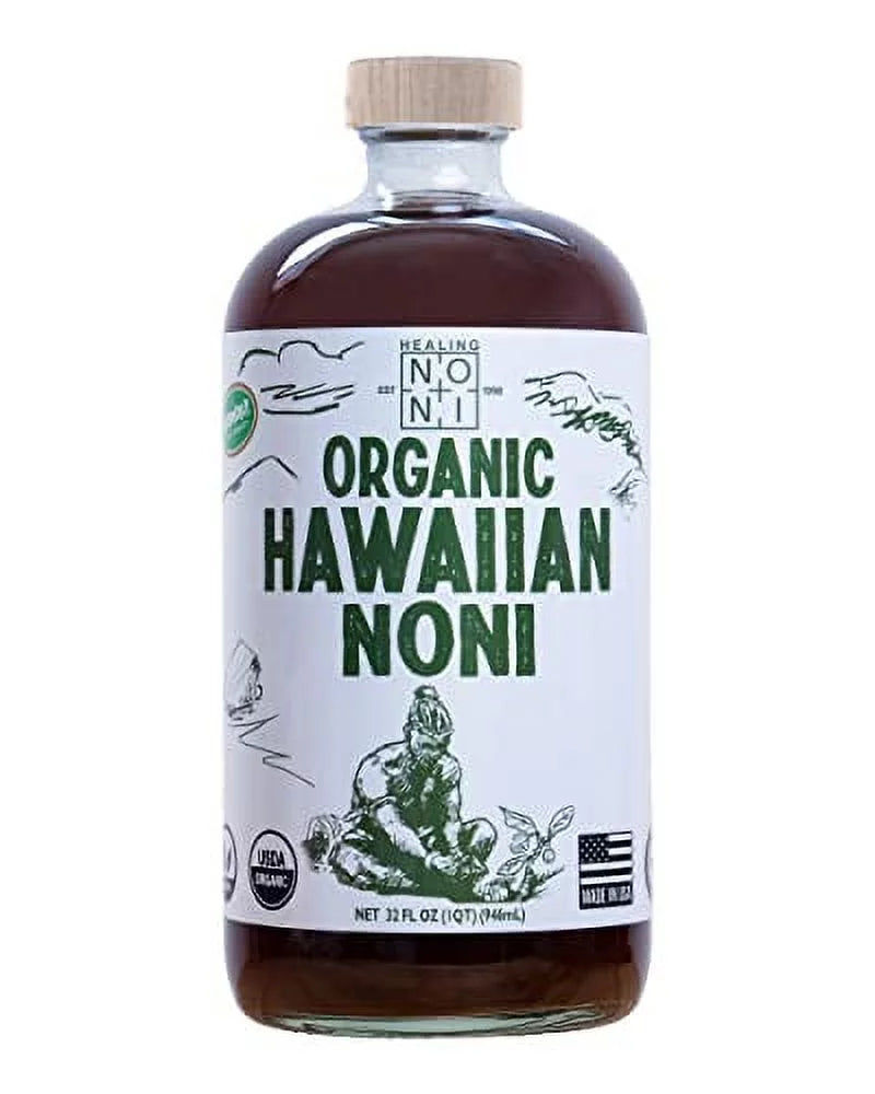 Organic Hawaiian Noni Juice - 1 Pack of 32oz Glass Bottles L533