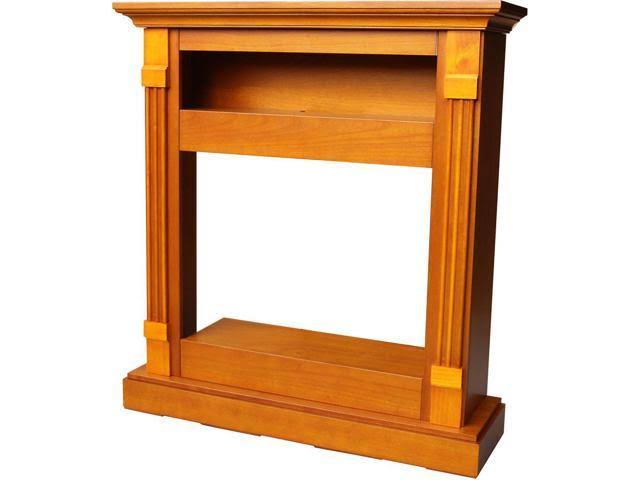 White Fireplace Mantel with Electronic Fireplace Insert Z70405