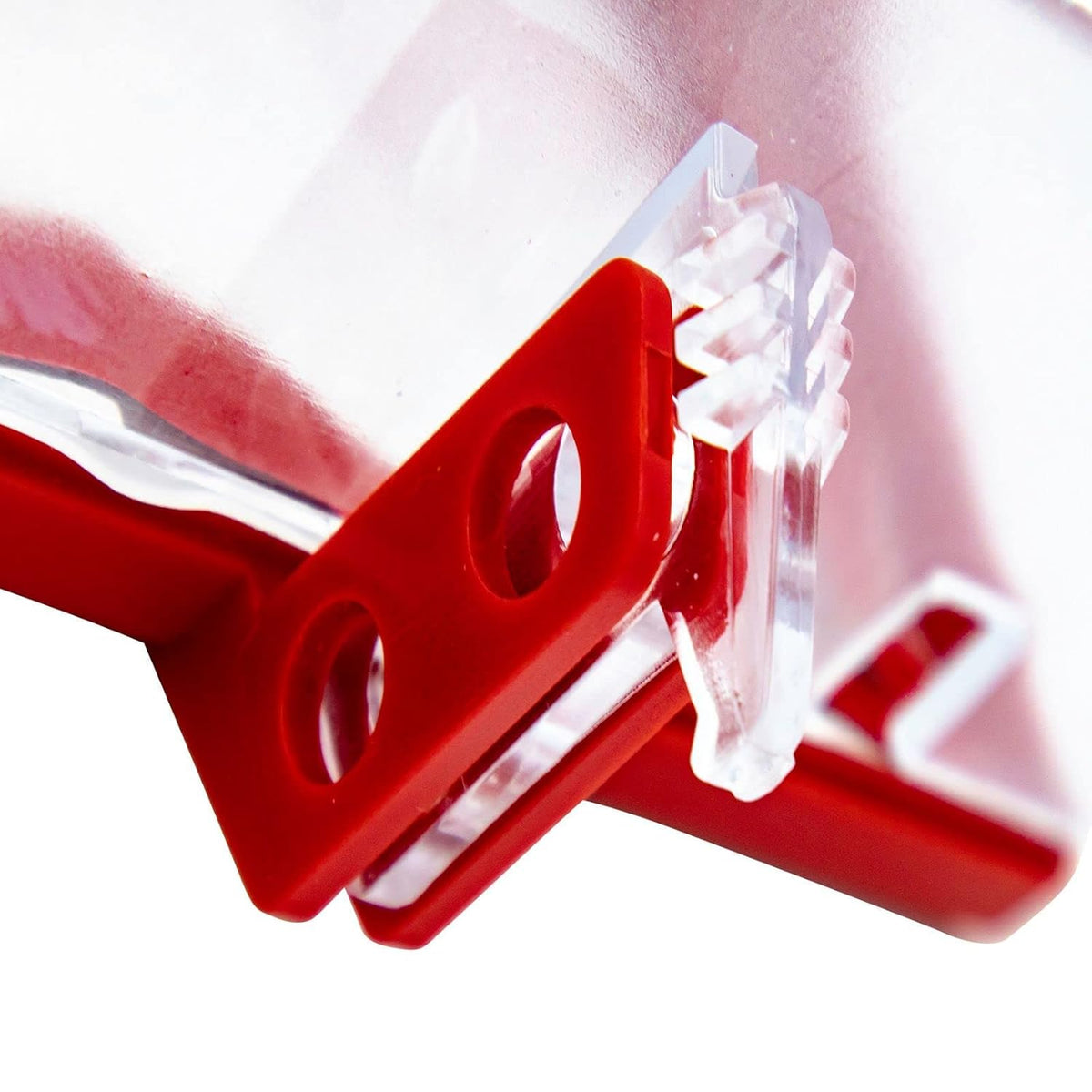 XL Rectangular Lockout Box Type Transparent Push Start Button Cover Lockable Push Button Switch Cap Pack of 2 A22595