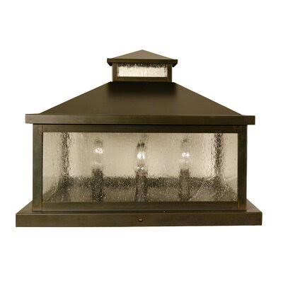 4-Light Pier Mount Light Satin Black Clear Seedy E453004