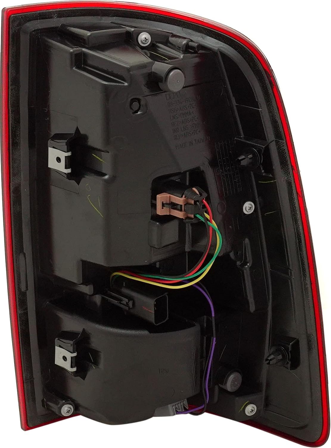 Tail Light with Clear & Red Lens Black Interior LED Driver Side Q6698