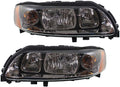 Headlight Pair for Volvo S60 2005-2009 with Bulbs Black Housing L1325