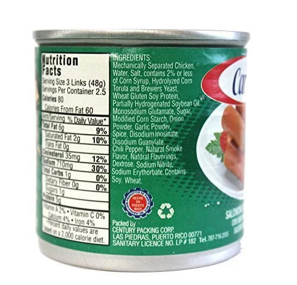 Chicken Vienna Sausages 5 Ounce Pack of 48 V5197