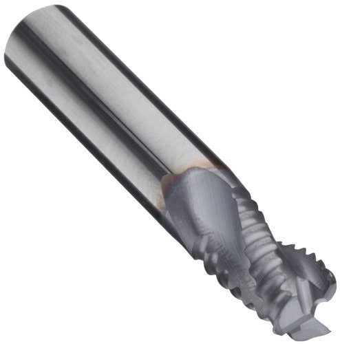 5/8x22 Diam Coarse Pitch 1-5/8x22 LOC 3 Flute Solid Carbide Corner Chamfer Roughing End Mill TiCN Finish O796