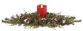 Christmas Mistletoe Table Centerpiece with LED Red Candle (24x22 Spray) W779612