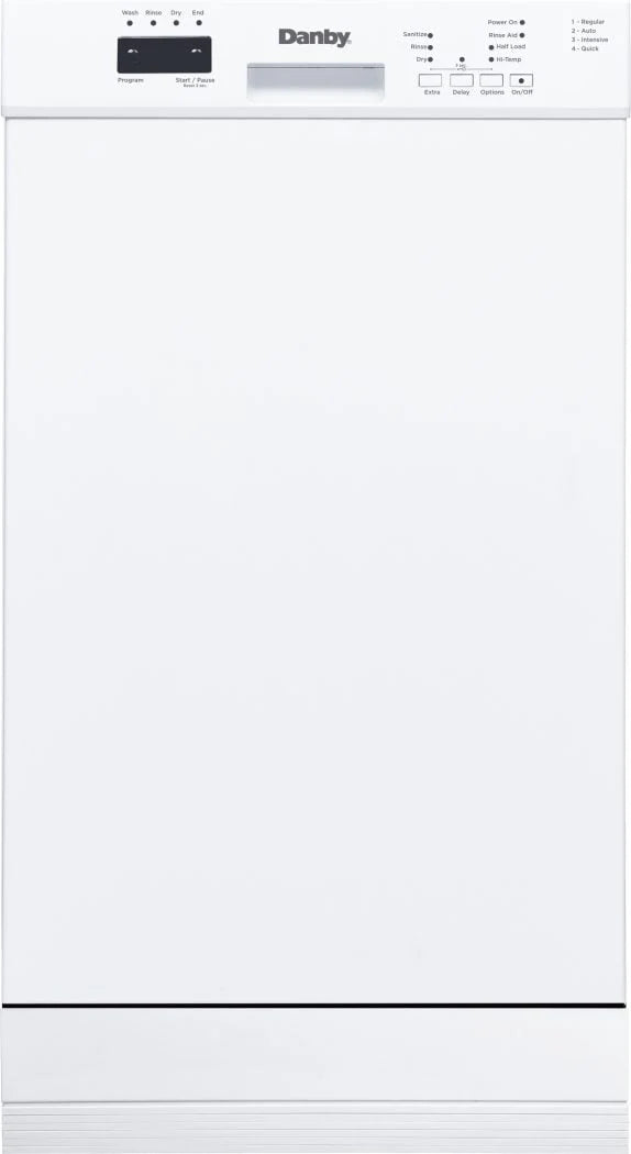 18 Wide Built-in Dishwasher in White J385216