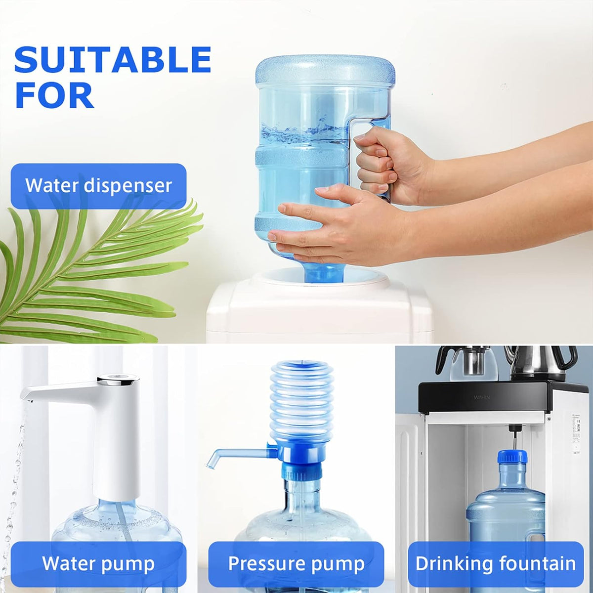 Plastic 5 Gallon Water Bottle with Cap PVC L950