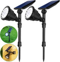 Waterproof 600 Lumen 18 LED Solar Spotlights Warm White 4 Pack J791815