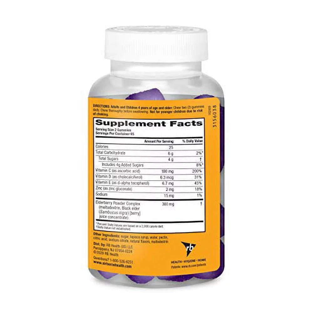 130 Count Elderberry Gummies with Vitamins & Zinc J530261
