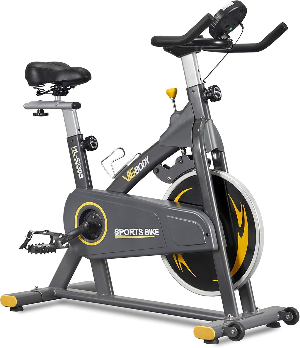 Stationary Exercise Bike with Seat Cushion and LCD Monitor D58959