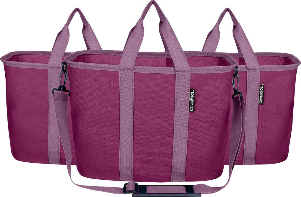 Plum 20L Grocery Tote Bags with Shoulder Strap (3 Pack) B293638