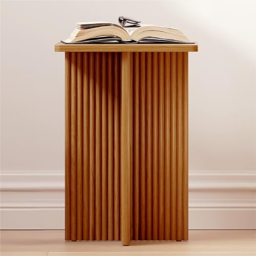 White Solid Wood Accent Side Table P68061
