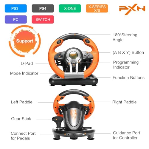 PC Racing Wheel with Pedals D5676