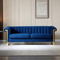 Blue Velvet 3 Seat Couch Sofa V874806