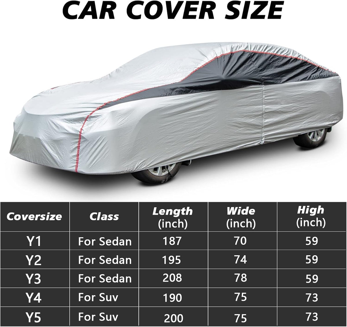Waterproof All Weather Sedan Car Cover M619