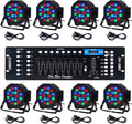 8 Pc RGB Par Can Stage Lights with Remote R183