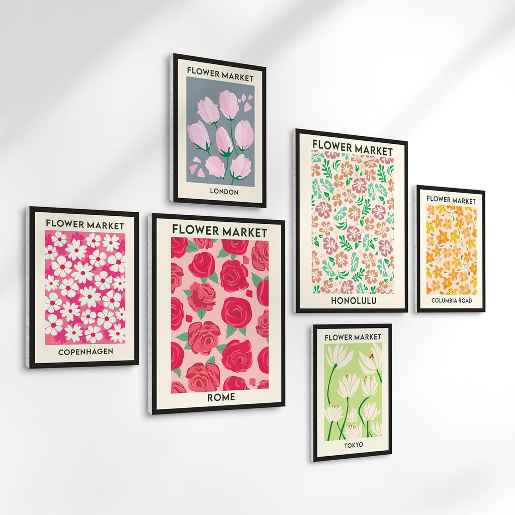 6 Pack Wall Art Posters Prints B717