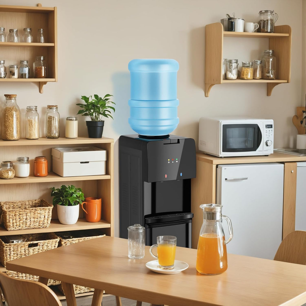 3 Temperatures Top Loading Water Dispenser with Storage Cabinet L128