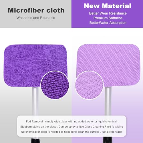 Microfiber Cloth Car Cleaning Tool with Extendable Handle and Reusable Cloth O689076