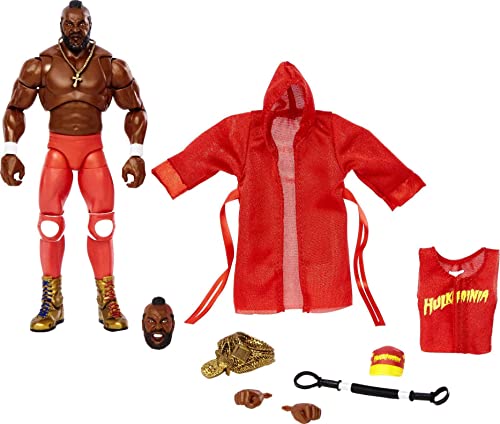 WWE Ultimate Edition Action Figure & Accessories Set, 6-inch Collectible with 30 Articulation Points, Swappable Pieces & Entrance Gear D9554