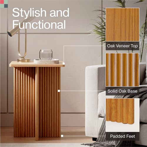 White Solid Wood Accent Side Table P68061