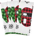 Plaid Red Kitchen Towels Set of 4 28'' x 18'' I610