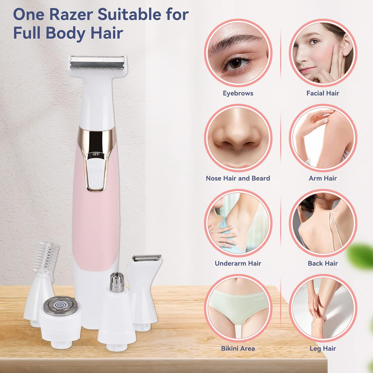 5 in 1 Electric Shaver Razors for Face Bikini N49410