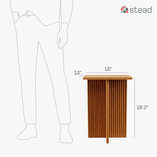 White Solid Wood Accent Side Table P68061