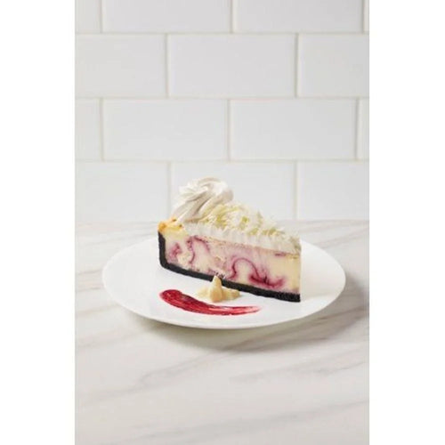 10 inch 14 Slice White Chocolate Raspberry Cheesecake, 80 Ounce D667353