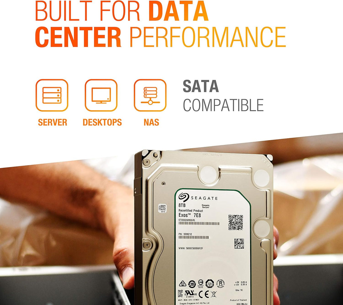 8TB 7200 RPM SATA 3.5-Inch Enterprise Hard Disk Drive F162188