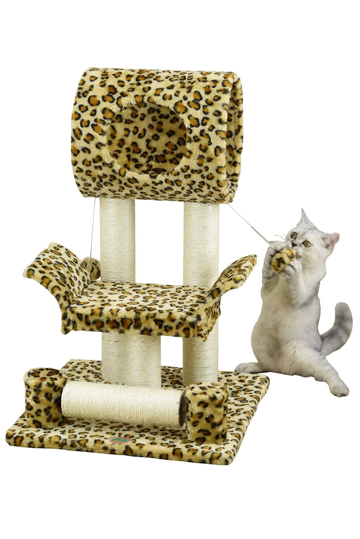 Cat Tree Condo House Leopard Print C5213