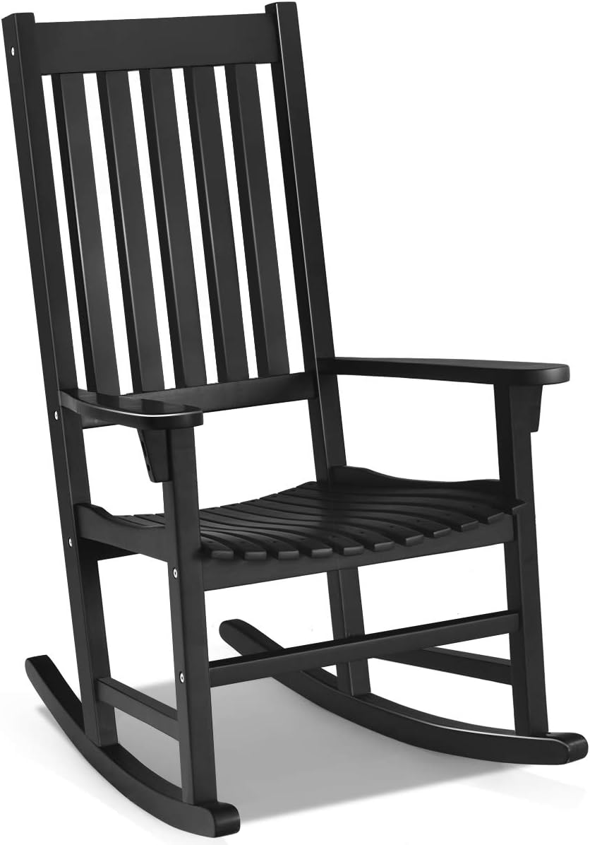 White Acacia Wood Rocking Chair B31943