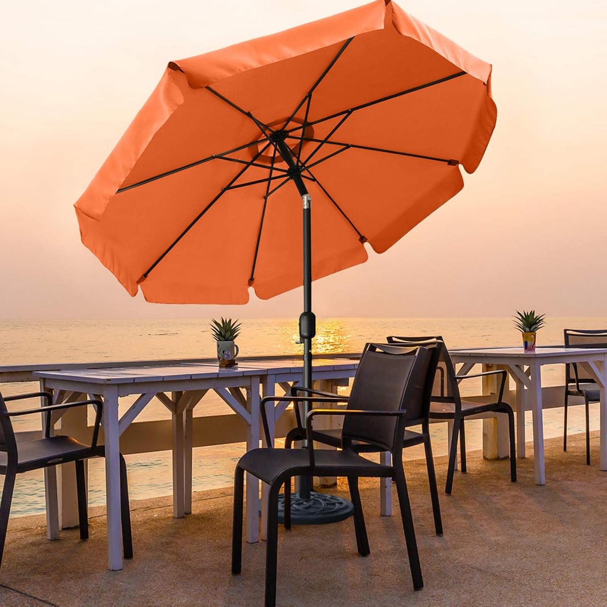 7.5ft Light Gray Patio Umbrella P250