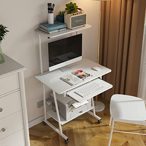 Small Computer Desk with Storage Shelves M58558
