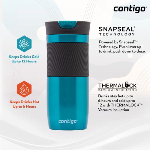 Black Stainless Steel Travel Mug, 590 ml X442324