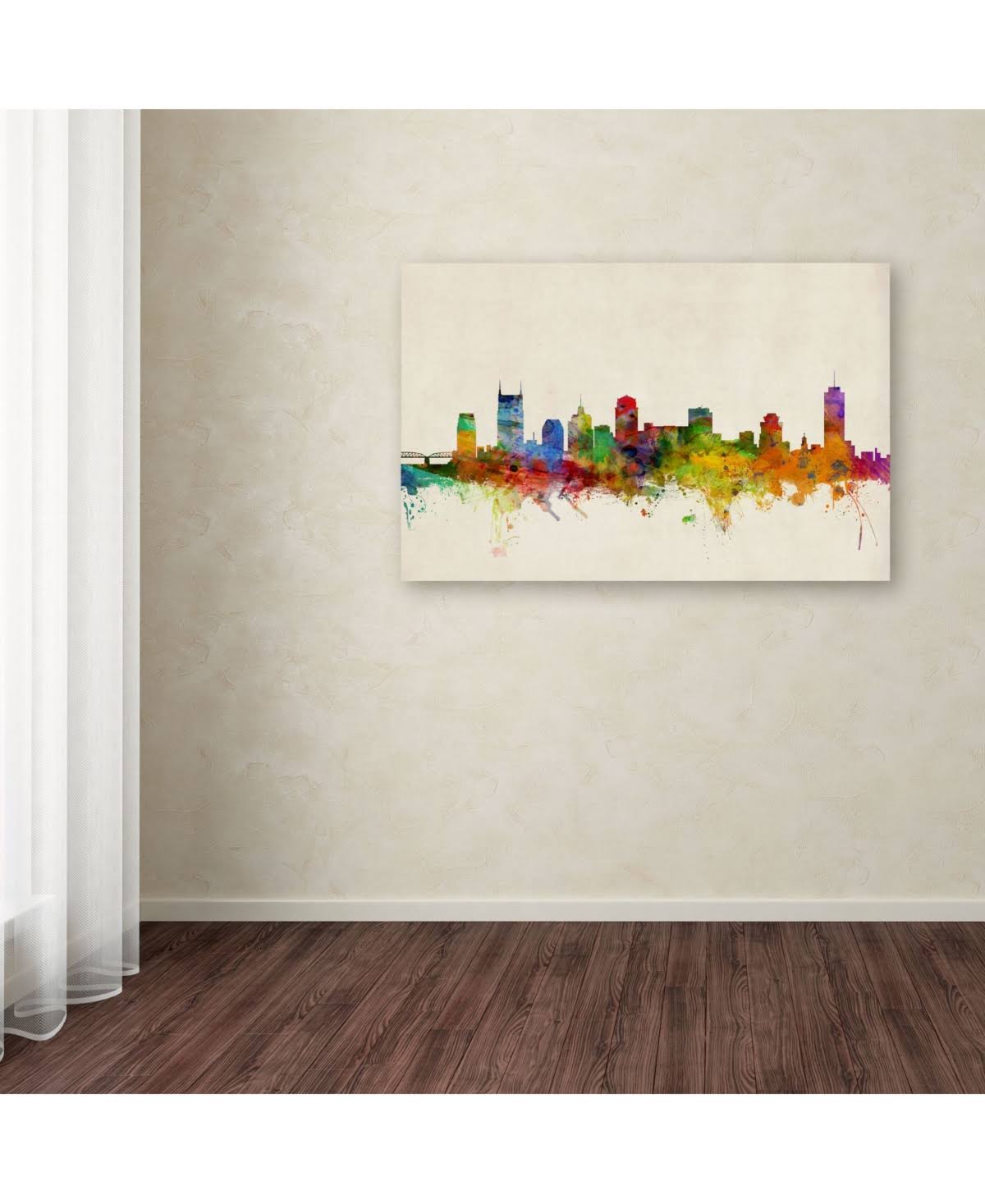 Nashville Watercolor Skyline V619070