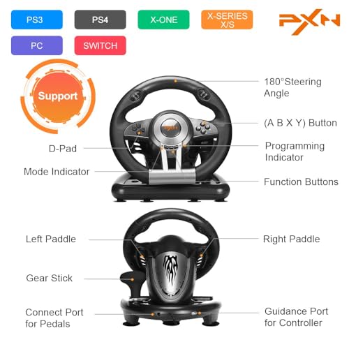 PC Racing Wheel with Pedals D5676