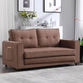 Dark Gray 3-in-1 Convertible Sleeper Sofa Bed with 2 Side Pocket Y99998