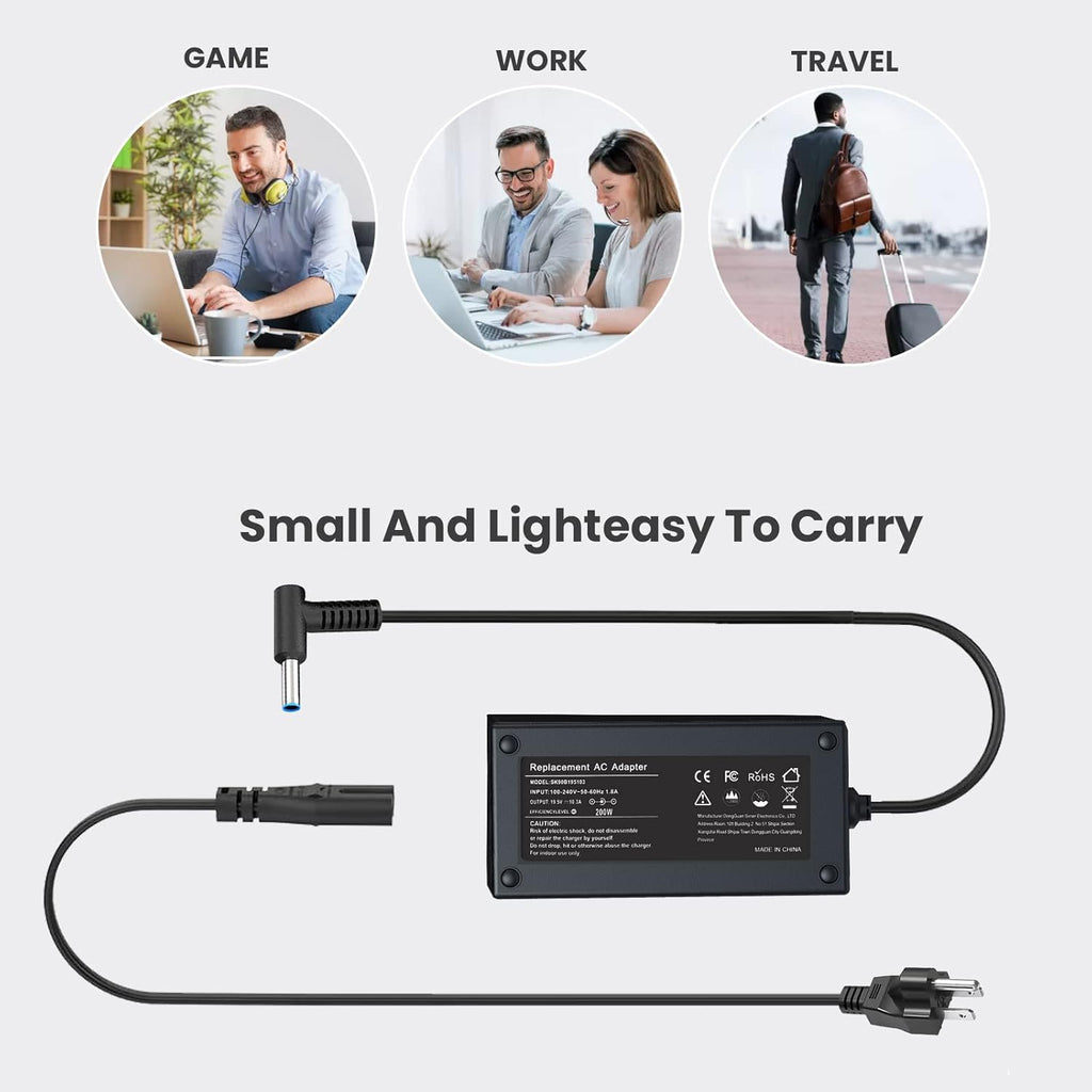 200W Slim Tip AC Adapter Power Charger P618