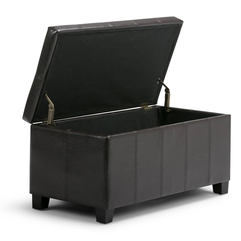 Black Storage Ottoman Bench Y5433
